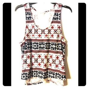 Charlotte Russe XL high-low patriotic top